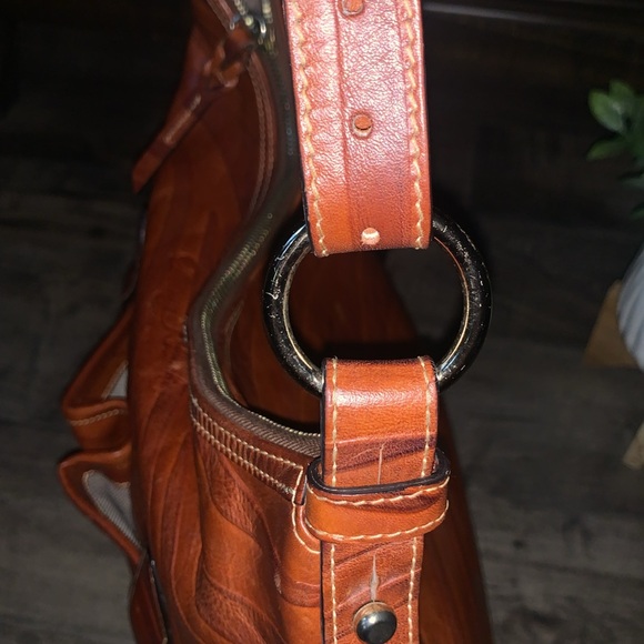 DOONEY & BOURKE LARGE FLORENTINE BROWN ZEBRA PRINT LEATHER HANDBAG - Picture 8 of 15